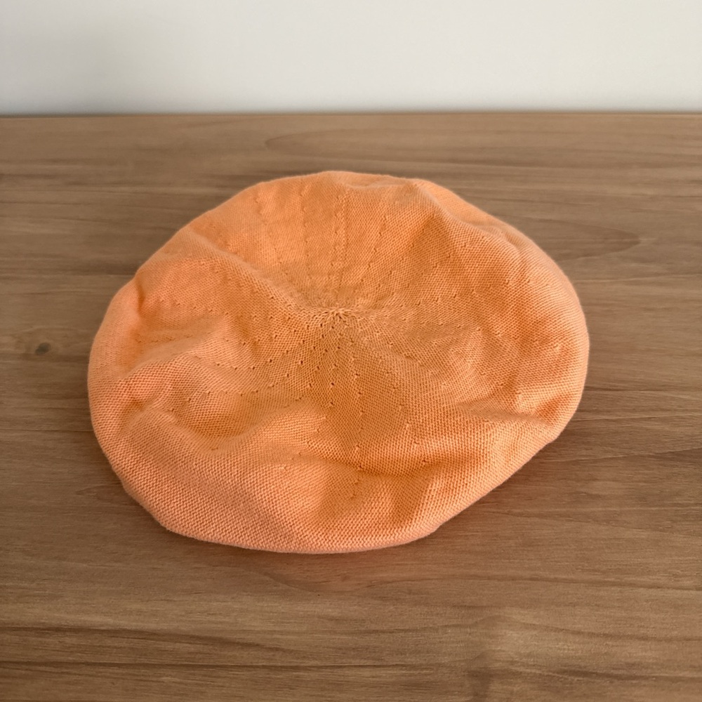 Parkhurst 100% Cotton Knit French Beret With Sunprotection Peach Color NWOT - Picture 6 of 8